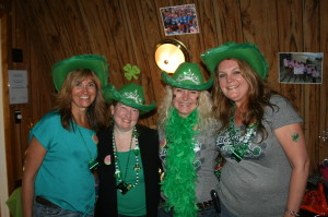 St. Patrick's Day is always a good occasion for a party, especially if it's for a good cause. Mobile Mammaries hosted a St. Patrick's Party March 15 at Alton Legion to raise money for their participation in the Weekend to End Women's Cancer in September. On hand for the festivities were Stacey Ventura, Julie-Ann Pereina, Captain Karen Adams and Tracey Jordan. Valeria Gordon and Melissa Wood were absent for the photo. Photo by Bill Rea 