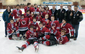 The Caledon minor bantam Blackhawk Selects were victorious at the Weekend of Champions for Intra-City last week.
