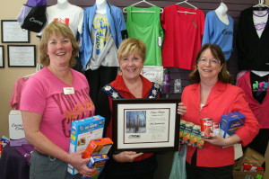 CURVES CELEBRATES TWO YEARS Curves in Bolton marked its second anniversary in March by waiving its service fees in exchange for contributions to the Caledon Food Bank. Curves' owner Jeannie Ellison was joined by Mayor Marolyn Morrison and Councillor Patti Foley in celebrating the occasion. Photo by Bill Rea