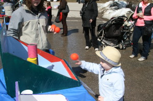 There were also some games that Nolan Dressel, 4, of Orangeville was having fun at. 