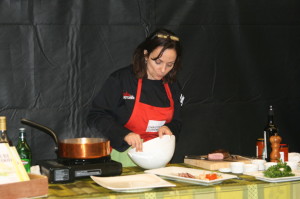 CUSHING COOKING FOR BETHELL HOUSE Celebrity cook Christine Cushing was the featured attraction recently at a fundraiser in support of Bethell House Hospice at Broadway Farm's Market on Heart Lake Road. “My thing is sharing amazing food,” she told the crowd. With $3,000 donated by Scotiabank Orangeville, the event raised more than $10,000. Photo by Bill Rea 