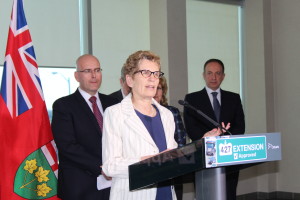 Premier Kathleen Wynne was in Vaughan last Thursday to announce the extension plans for Highway 427.