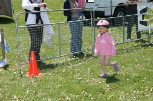CharlotteBince, 4, of Caleon East easily crossed the finish line in her event.