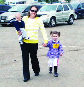 MANY OUT FOR LITTLE TYKE HIKE There were lots of families out recently for the first ever Little Tyke Hike in Bolton. This was a fundraiser for Caledon Parent Child Centre. The participants included Nicole Zaina from Caledon East with her children Emily Andrew, 3, and Luca Ferreira, who at six months, was the youngest participant. Photo by Bill Rea