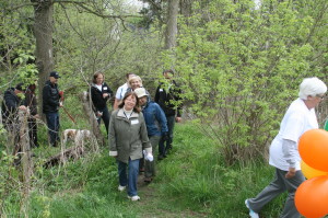 WALKING FOR HOSPICE Caledon Councillor Patti Foley was among about 50 people recently taking part in the fundraising hike along the trails at Dick's Dam Park in Bolton. The effort was to raise money Bethell Hospice. Photo by Bill Rea 