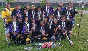 BANDITS GET TO PROVINCIAL FINALS The Caledon Vaughan Bandits bantam lacrosse team claimed the West Divisional championship and went on to compete at the provincial level, making all the way to the finals to cap a stellar season. Team members are (front) Nicholas Fulgenzi, Andrew Rybka, Adam Brennan, Noah Robinson, Mathew Motomura, Connor Chisholm, Keaton Wilson, (back) Coach Tom Brennan, Evan Vert, Mathew DeAmicis, Nicholas Saville, Christopher Mora, Patrick DeAmicis, Mathew Impey, Coach Gino DeAmicis, Gianluca Mora and Coach Vince Fulgenzi. Mary DeAmicis was absent for the photo. Submitted photo