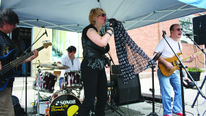 A TOUCH OF BLONDE PERFORMS IN ORANGEVILLE Local classic rock band A Touch of Blonde played a number of favourites during the Blues and Bikes Show and Shine at the recent Orangeville Blues and Jazz Festival. The band consists of John Sanzo on bass, Gail King on vocals, Dave Saunders on drums and Jeff Kralka on guitar. The group will be performing this Friday (June 14) at Macleod's American House, 324 Dundas St. East, in Waterdown, starting at 9 p.m. Photo by Jordan Nunziato 