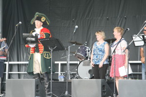 Caledon's Town Crier Andrew Welch helped officially open Caledon Day, accompanied by Dufferin-Caledon MPP Sylvia Jones and Mayor Marolyn Morrison. Photos by Bill Rea 