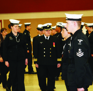Cadets are inspected The Royal Canadian Sea Cadet Corps Crescent recently held their annual review at Caledon Community Complex. The reviewing officer was Lt.-Cmdr. John Metcalfe, regional support services officer. Photos by Bill Rea 
