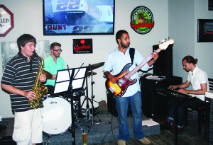 The Bistrollo Bar at Baffo's Pizza and Pasta opened June 22, and featured the sounds of the Out of Towners, including Peter Cavanagh, Matt Burns, Yash Presswalla and Sebastian Buccioni. Photo by Bill Rea