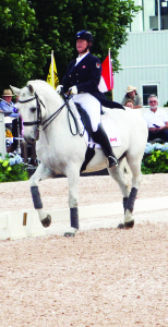 Olympic dressage rider Jacqueline Brooks was on D Niro for this demonstration.