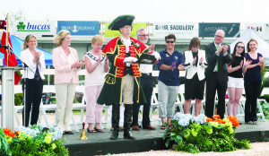 Last Wednesday marked the start of the two-year countdown until the start of the 2015 Pam Am Games in the Toronto area, and numerous celebrations were held, including at Caledon Equestrian Park, which will be the site of some of the events. Caledon Town Crier Andrew Welch was involved in getting the festivities started. Photo by Bill Rea