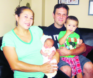 SAME BIRTH DATE AS FUTURE KING Brandon Rene Hayes of Valleywood will have some good company when he celebrates his birthday in coming years. He shares the same birth date as Prince George, son of Prince William and Kate Middleton. He arrived at Headwaters Health Care Centre in Orangeville July 22 at 5:11 p.m., weighing in at seven pounds and six ounces. He's seen here with his parents Patricia and Brian and his older brother Nolan, 2. Photo by Bill Rea