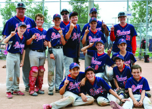 The Bolton Braves Mosquito rep team members are (front) Nicholas Porcelli, Nicholas Fiorucci, Russell Crouch, Christian Xuereb, Ethan Hunt, Ben Sterritt, (standing) Mark Sharples, Luke Witty, Alex Coles, Liam Bavington and Russell Agar, with coaches Robert Sterritt, Brad Coles, Rick Agar and Nicole Sterritt. Submitted photo