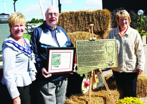 Time was taken out to recognize the contributions of Don Fisher, former president of the Brampton Flying Club, who is credited with saving the club by finding space for it at its current home in Caledon. Mayor Marolyn Morrison and Dufferin-Caledon MPP Sylvia Jones were on hand for the unveiling of this plaque in his honor.
