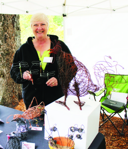 The artists on hand included Iris Casey from Carrying Place, who was showing some of her wrapped wire creations. Photos by Bill Rea