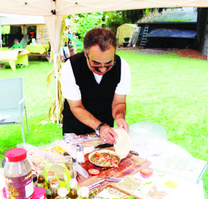 The demonstrations included this one by Radouan Aboufaysal, who was preparing Lebanese zaatar, which can be eaten either for breakfast or as an appetizer.