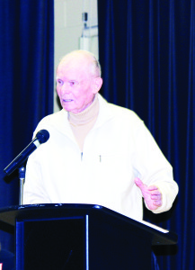 Former Ontario premier Bill Davis was on hand Saturday for the 50th anniversary celebrations of Macville Public School. Davis was Education Minister when the school opened in 1963.
