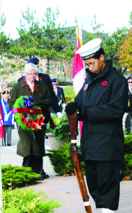 Dufferin-Caledon MP David Tilson was among those laying wreaths at the service in Caledon East.