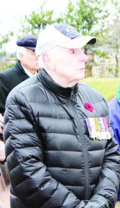 Hon. Col. John Gregory of the Palgrave area served in the Air Force during the Second World War. He was on hand at the Town Hall service Monday.