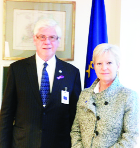 Dufferin-Caledon MP David Tilson recently met with European Union Ambassador to Canada Marie-Anne Coninsx.