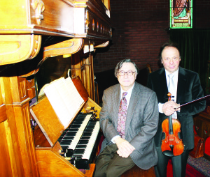 ORGAN MUSIC AT CONCERT There was a Baroque and Romantic theme to the recent concert at St. James' Anglican Church in Caledon East. Quirino Di Giulio performed on the church's Tracker Organ with violinist Arkady Yanivker. The program was presented by Caledon Chamber Concerts. Photo by Bill Rea