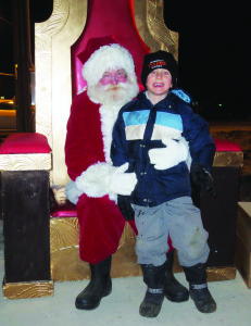 Santa got to meet many of his friends, including Noah Morrison, 6, of Mono Mills.