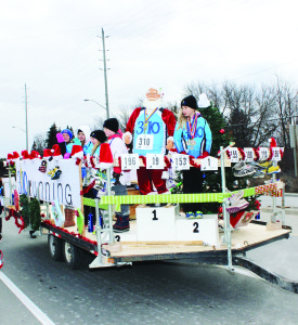 People from 310 Running were riding on this float.