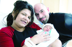 Dolly Iatomasi and her husband Leucio of Bolton greeted their third child Vienna at 2:01 a.m. Jan. 1 at Brampton Civic Hospital.