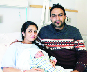 Kirandeep Kaur Brar and her husband Lucky Brar welcomed their third child at 12:29 a.m. Jan. 1.