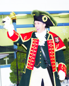 Caledon Town Crier Andrew Welch was in fine form at the opening ceremonies.