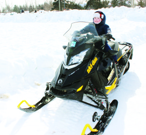 The Orangeville Snowmobile Club had a collection of their machines on display, and they impressed Nolan Levy, 4, of Caledon village.