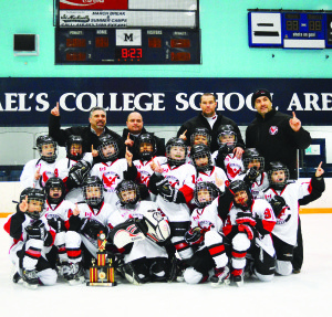 The Caledon Hawks tyke 2 team took the championship at the Leaside Select Invitational Tournament Feb. 9.