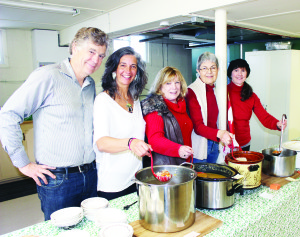 Soup and snow in Palgrave The ravages of winter were staved off Sunday at Palgrave United Church. The celebrations included sampling of different soups, prepared by Jon Love, Satya Robinson, Fiona Ferguson, Ann Roxburgh and Laurie Oakley. Photos by Bill Rea