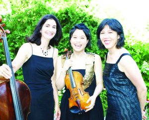 Trio Voce consists of Marina Hoover (cello), Jasmine Lin (violin) and Patricia Tao (piano).