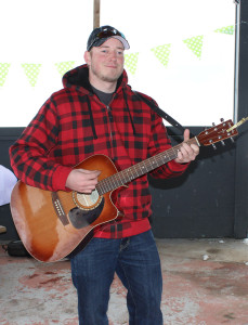 People had music to eat their pancakes to, thanks to Adam Slessor of Georgetown.