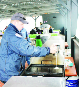 Pancake breakfasts were offered both days. Conservation Superintendent David Orr was among those hard at work at the grill. Photos by Bill Rea