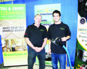Warren Darnley and David Bertucci were in charge of things at the Green Clean booth.