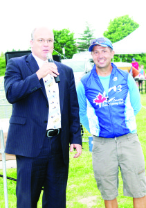 Councillor Allan Thompson was representing the town as he joined C3 Head Coach Barrie Shepley before the three to six-year-olds started to compete. “Please make sure you have fun,” was Shepley's admonition to the kids.