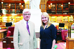 Dufferin-Caledon MP David Tilson with intern Jennifer Janson.