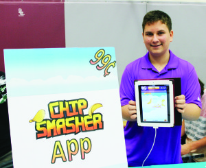 There was a lot of creative and entrepreneurial spirit in evidence recently among younger folks at an Entrepreneurial Fair was held at Allan Drive Middle School in Bolton. Grade 8 student Thomas Ragonic, 14, was demonstrating a gaming app called Chip Smasher he came up with. Available on the Apple App Store for 99 cents, all profits will go toward Kiva.org, a charity that provides microloans to assist would be entrepreneurs in developing countries.