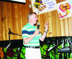 Dr. Ralph Greene, a former local school trustee and representative of Gideons International in Canada, was on hand with some Bible stories of his own.