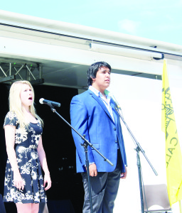 Mayfield Secondary School students Katie Pound and Taurian Teeluck used their beautiful voices to perform a number of pieces.