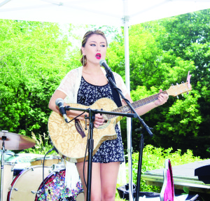 Nicole Robertson had several songs with which to entertain festival goers.