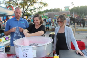 There was plenty of cotton candy available, courtesy of the Caledon Hawks. Mike and Lea Carleton and Nadia Milton were busy making the goodies.