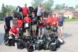 Participants made the rounds through some of the neighbourhoods on Bolton's south hill, collecting food contributions that went to the Exchange.