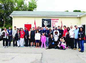 The participants lined up for a group shot before starting the Bolton run, which was hosted by the local Kinsmen. Photo by Angela Gismondi