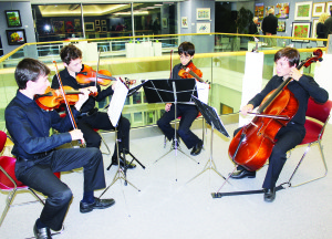 The Headwaters Arts Festival got off to an enthusiastic start last Friday night. The event was the annual Opening Night Gala, held at the SGI Canada Caledon Centre for Culture and Education, near Alton. Much of the music was provided Xenon 54, consisting of Ewen Hutton of Burlington, Jonah Thiessen of Etobicoke, David Hiraki of Caledon and Isaac Thiessen of Etobicoke.Photos by Bill Rea