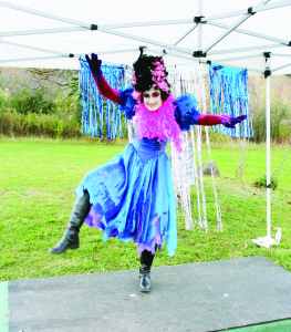 Michelle Nash, of To Be Determined Theatre Company of Guelph was showing young and old some scary dance moves as Patricia McFrankenfluff.