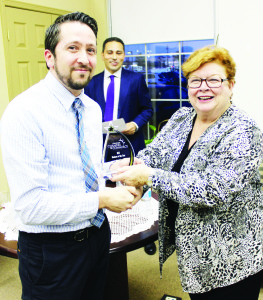 Valerie Arnold-Judge presented the New Business Award to Steve Conforti of We Are Creative.